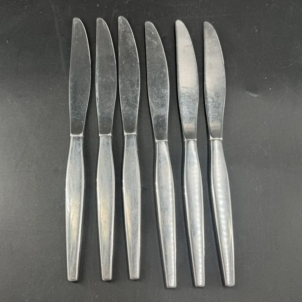 Oneida Community FROSTFIRE Set of 6 Dinner Knives 9